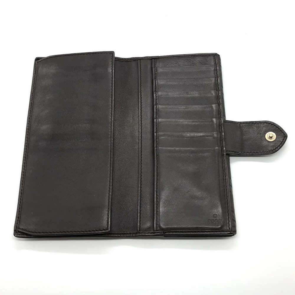 GUCCI Guccissima Bi fold Long Wallet Brown - Picture 6 of 12